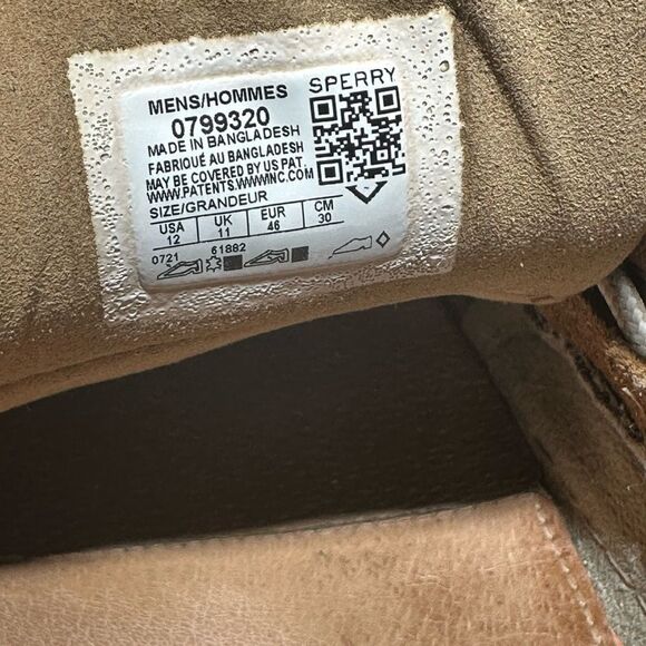 Mens Sperry Top Sider Billfish 3 Eye Boat Shoe Tan 0799320 Boat Shoe 12 M - Picture 7 of 8